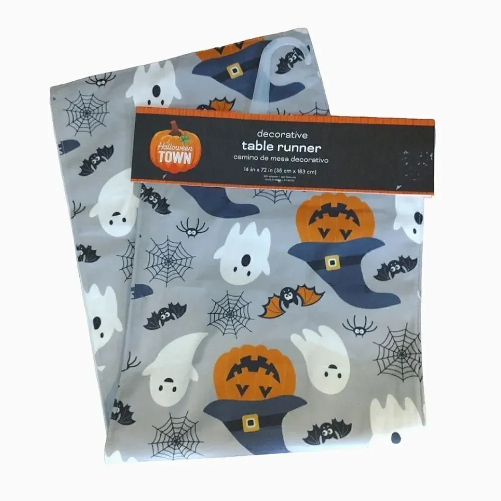 Halloween Town‎ Grey Spooky Prints Soft Fabric 14